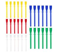 ShiningUU Lot de 30 applicateurs de colle en plastique réutilisables de 11 cm pour colle à carrelage, colle PVA, remplissage, école et travaux manuels (rouge/bleu/vert/jaune/blanc)
