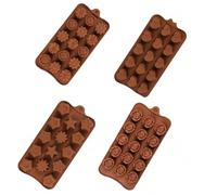 ShiningUU Lot de 4 moules à chocolat en silicone réutilisables pour chocolat, gâteaux, fondants, bonbons, glaçons, pudding, mousse en forme de dôme