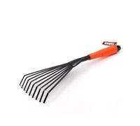 ShiningUU Râteau de jardin et râteau manuel pour jardinage - Mini râteaux ergonomiques professionnels | Râteaux à gazon à double usage et outil à fumier de cheval | Outils à main de jardin multiples