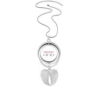 Shinjuku Collier avec pendentif en forme de drapeau rouge avec ailes d'ange