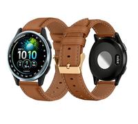 ShinKin Bracelet de rechange en cuir PU pour Garmin Approach J1 43 mm/Forerunner 570 42 mm/165 - Bracelet en cuir PU pour Garmin Approach S50/S44/Vivoactive 6/5/3