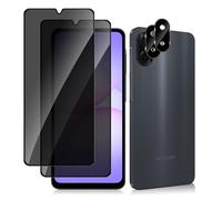 ShinKin Lot de 4 protecteurs d'écran de confidentialité pour Samsung Galaxy A07 5G, 2 films de confidentialité en verre trempé et 2 protecteurs d'objectif d'appareil photo, protection anti-espion pour