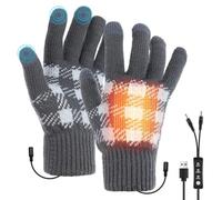 Shinkuro Gants Chauffants USB pour Femmes et Hommes, Chauffant Les Mains d'hiver, 3 Températures Réglables Gants Chauffe Mains pour Intérieur Extérieur, Gants d'ordinateur Portable