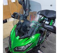 SHINKXMT Pare-Brise de Remplacement Touring pour Ka&WA&sa&ki Ve&RS&y&s 1000 et 650 2015-2018 Accessoires Moto - Protection Contre Le Vent - Visière Sport (Fumée Claire)