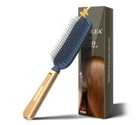 SHINLEA Brosse à cheveux démêlante, brosse à cheveux massante pour cheveux longs, fins, bouclés, ondulés, secs ou abîmés, réduit les cassures, élimine les nœuds, brosse à cheveux à poils billes