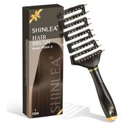 SHINLEA Brosse Cheveux Démélant, Professionnelle Incurvée Ventilée pour Coiffeur Outils de Coiffure Brosses de Massage Démêlantes à Séchage Rapide