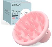 SHINLEA Brosse Massage Cuir Chevelu, 100% Brosse de shampooing en silicone souple, [Humide & Sec] Masseur de cuir chevelu tete pour Nettoyage, Exfoliation, Stimuler la Croissance des Cheveux Rose