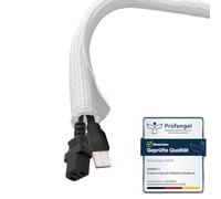 shinlfy Gaine pour câbles 6 mm x 3 m, Blanc - pour 1 à 2 câbles Fins ou Un Seul câble Plus épais, Organisateur de câbles pour PC, appareils ménagers, Bureau & Moto