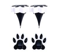 SHINLHUA Lot de 4 jolies lampes solaires de sol en forme de patte - Éclairage décoratif extérieur étanche - Pour jardin, bordure de jardin, animal de compagnie, amoureux des chiens