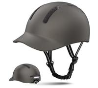 Shinmax Casque de Vélo Adulte avec Peak Intégré - Léger et Aéré, Réglable pour VTT, Vélo de Ville, Route et E-Trottinette