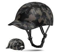 Shinmax Casque de vélo pour Homme et Femme, Casque de vélo avec visière pour Voyageurs urbains, Casque réglable pour vélo de Montagne, Casque de vélo de Route Adulte (Camouflage, L)
