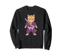 Shinobi Samurai Ninja Cat Warrior Art Japonais Sweatshirt