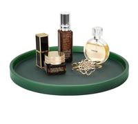 Shinowa Plateau Décoratif en Résine, Plateau de Rangement pour Salle de Bain, Organisateur de Vanité pour Chambre à Coucher, Organisation pour Bijoux Cosmétique Savon Plante, Marbre Vert