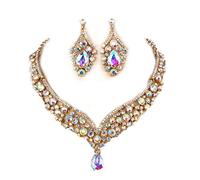 SHINROAD 1 Collier de boucs de Boucles de Set Hobe en Forme de Bijoux de Pendentif en Forme Ovale réglable élégant Doré