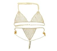 SHINROAD 1 ensemble chaîne de corps décorative innovante strass bikini chaîne de corps soutien-gorge de plage bijoux, Strass, Pierre secondaire