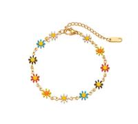 SHINROAD Accessoire de Tenue de fête, Collier d'amitié Ras du Cou en Forme de Fleur pour Femmes, Bracelets colorés bohème, Meilleur ami, Bijoux Cadeau pour sœur, Fille, épouse B