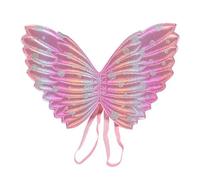 SHINROAD Ailes de fée à fleurs pour enfants - Costume de princesse pour enfants - Accessoires de déguisement d'anniversaire, de mariage, de fêtes d'Halloween - Coloré rose rouge