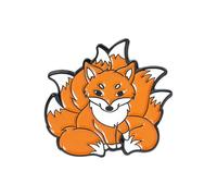 SHINROAD Badge pour vêtements, décoration attrayante, renard et lapin, Alliage, Pierre secondaire