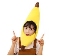 SHINROAD Bandeau en forme de banane - Coiffure amusante en peluche douce pour cosplay, accessoires de photographie, Halloween, Noël, costume tendance et confortable - Jaune
