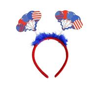 SHINROAD Bandeau sur le thème des États-Unis Drapeau américain patriotique Accessoire de cheveux pour le jour de l'indépendance Memorial du 4 juillet 1/15 Pcs Couvre-chef adultes O