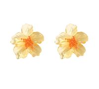 SHINROAD Boucles d'oreilles de Bijoux de Mode Charme géométrique 1 Paire Femmes Transparentes Fleur Forme Acrylique Stude léger pour Les Amoureux Gift idéal Motorcyclistes Punk Style Jaune