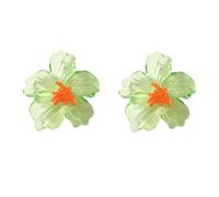 SHINROAD Boucles d'oreilles de Bijoux de Mode Charme géométrique 1 Paire Femmes Transparentes Fleur Forme Acrylique Stude léger pour Les Amoureux Gift idéal Motorcyclistes Punk Style Vert