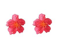SHINROAD Boucles d'oreilles de Bijoux de Mode Charme géométrique 1 Paire Femmes Transparentes Fleur Forme Acrylique Stude léger pour Les Amoureux Gift idéal Motorcyclistes Punk Style Rouge