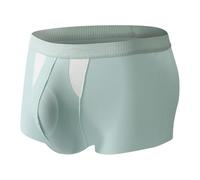 SHINROAD Boxer confortable pour homme, élastique, respirant, coupe 3D, évacuation de l'humidité, séchage rapide, ceinture légère, vert clair, XL
