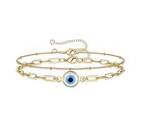 SHINROAD Bracelet en chaîne à double étage Pas de femmes époustouflantes voici un titre de produit pour énumérer les perles de décoration en métal pour femmes Boucle de homard avancée réglable, Métal