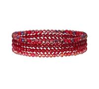 SHINROAD Bracelet unisexe 4 pièces/ensemble plage non éblouissante bijoux résistants avec cristal artificiel confortable accessoire de vêtements de tous les jours bracelet de style simple pour