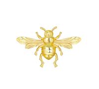 SHINROAD Broche abeille vintage dorée élégante en alliage pour femme, idéale pour vêtements, manteaux, sacs, écharpes, costumes d'affaires, bijoux tendance, Métal, Pierre secondaire
