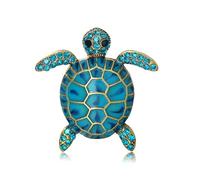 SHINROAD Broche tortue de mer - Accessoires de vêtements Belles femmes hommes manteau écharpe vêtements épingle, Alliage, Pierre secondaire