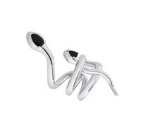 SHINROAD Clip d'oreille en Boucles d'oreilles enveloppées avec zircone cubique Zircone Non percée en métal Boucle d'oreille pour Le Club Photo Noir