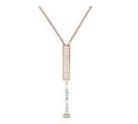 SHINROAD Collier d'amour à Travers Les Bijoux, avec Message caché, Collier Coulissant, Pendentif Romantique I Love Or Rose