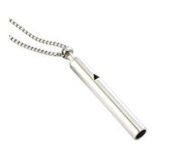 SHINROAD Collier de Respiration de Relaxation Collier de méditation de Pleine Conscience Collier de sifflet de Respiration consciente Collier de réduction de l'anxiété en Acier Inoxydable Argent