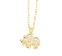 SHINROAD Collier éléphant pour femme avec pendentif en alliage avec strass - Chaîne polyvalente et tendance, Alliage, Pierre secondaire