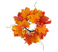 SHINROAD Feuille d'érable idée cadeau effrayant décoration d'Halloween couronne d'automne guirlande artificielle vigne suspendue Thanksgiving maison jaune