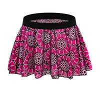 SHINROAD Jupe plissée couverte de dentelle pour hommes court unisexe mini taille élastique vintage imprimé doux respirant Clubwear culotte sous-vêtements sous-vêtements masculins inmitate