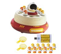 SHINROAD Lanceur de fusée Interactive Eject Toy 1 Set Board Game Spaceship Rotation Bouncing Catcher Focus Focus Parent-Child Magnetic Fishing Boys Filles Rouge