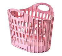 SHINROAD Launche de Panier de Rangement avec poignée Ergonomique de Grande capacité Conception Pliable Conception ventilée organisatrice multifonctionnelle Hamper en Plastique léger pour Rouge