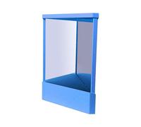SHINROAD Miroir anti-retournement gauche droite précise sans retour précision True Vanity maquillage non grossissant dessus de table pour l'industrie de la beauté médicale Bleu S