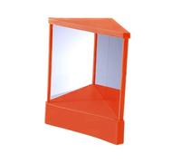 SHINROAD Miroir de bureau sans retour pour homme et femme, maquillage de haute clarté pour homme et femme, maquillage sur pied inversé, design ultra-fin, aspect peau de cheveux, orange, taille L