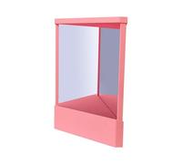 SHINROAD Miroir irréversible gauche droite précision irréversible précision réel maquillage cosmétique sans agrandir dessus de table pour l'industrie cosmétique rose médicale S