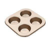 SHINROAD Moule à muffins antiadhésif en étain en acier au carbone Pan Cupcake Durable Facile à nettoyer 4/6 tasses Moule à gaufres pour or 6 pièces