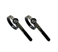 SHINROAD Outil de mesure de taille de bague ceinture 2 pièces avec verre grossissant pour une lecture facile échelle précise 1 à 17 doigts flexibles et durables, 2pcs, Plastique, Pierre secondaire