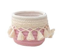 SHINROAD Panier de Rangement Organisateur Brosse de Maquillage de décoration Tassel avec Design de Tissage de Grande capacité Caddy pour Les pinceaux SURDRES Haut Rose