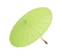 SHINROAD Parapluie en papier coloré avec poignée en bambou, style chinois, artisanat décoratif, peinture à l'huile, parasol vintage léger, Vert, 20 cm