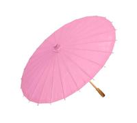 SHINROAD Parapluie en papier coloré avec poignée en bambou, style chinois, artisanat décoratif, peinture à l'huile, parasol vintage léger, rose, 60 cm
