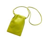 SHINROAD Petit sac à bandoulière imperméable en similicuir pour femme - Pochette légère pour téléphone portable - Couleur unie - Mini sac à main pour le quotidien, jaune, Taille unique