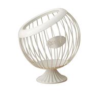 SHINROAD Plateau de table Porte-capsule de café dosettes panier de rangement en métal grande capacité K-tasse pour Nespresso Vertuo Organisateur de station solide soigneusement organisé blanc